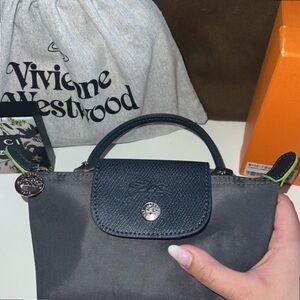 Black Longchamp Le Pliage Energy XS Top Handle Bag | Compact & Fashionable